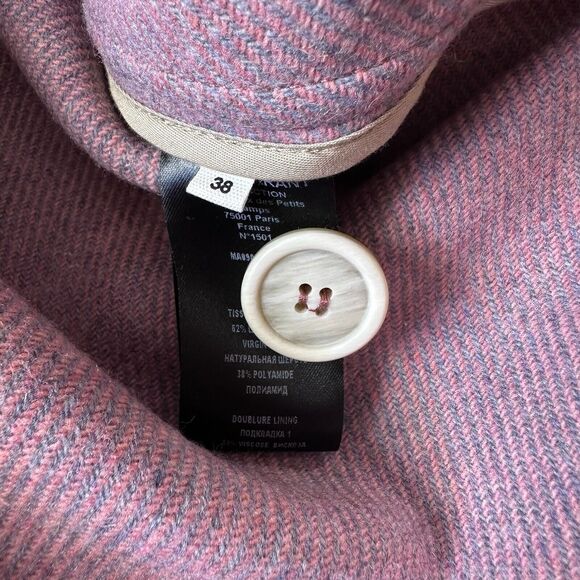 Isabel Marant Etoile Wool Blend Cocoon Size 38 Light Pink Manteau Limi Coat - Picture 9 of 11